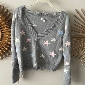Wild Honey Small Cropped Star Sweater